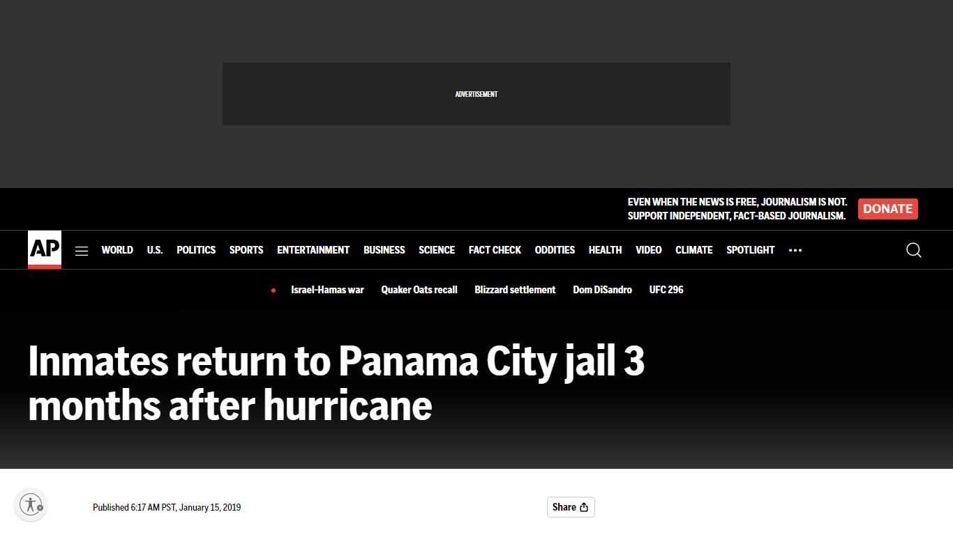 Inmates return to Panama City jail 3 months after hurricane